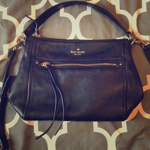 Black leather Kate Spade handbag